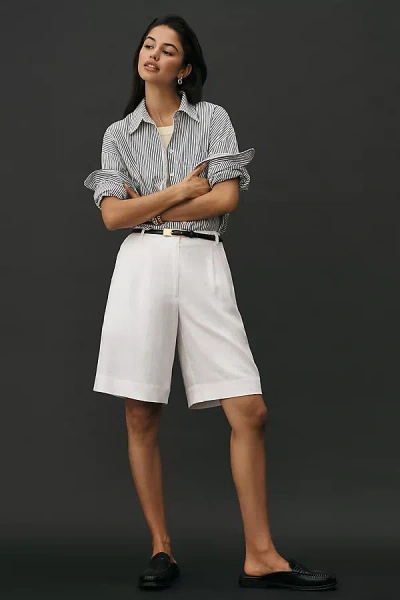 Joe's Jeans Brody Linen Blend Bermuda Shorts In White