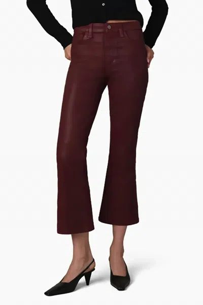 Joe's Jeans Callie Cropped Bootcut Jeans In Syrah In Burgundy