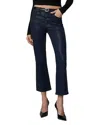Joe's Jeans The Callie Coated High Rise Cropped Bootcut Jeans In Navy In Blue