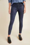Joe's Jeans Charlie High Rise Coated Snake Print Skinny Jeans In Navy Blue In Blue