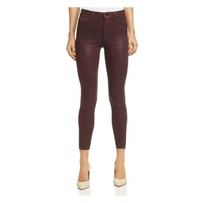 Joe's Jeans Coated High Raise Skinny Ankle Jeans In Red
