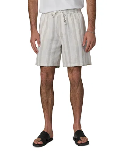 Joe's Jeans Cotton Linen Cabana Dobby Stripe 7 Shorts In Gray