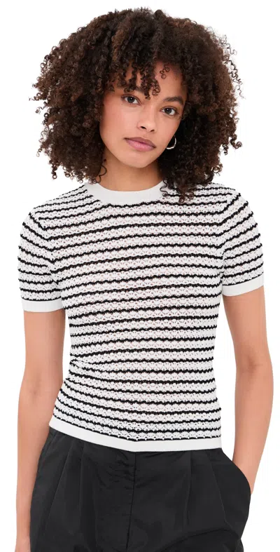 Joe's Jeans The Crochet Baby Tee Shirt In Black