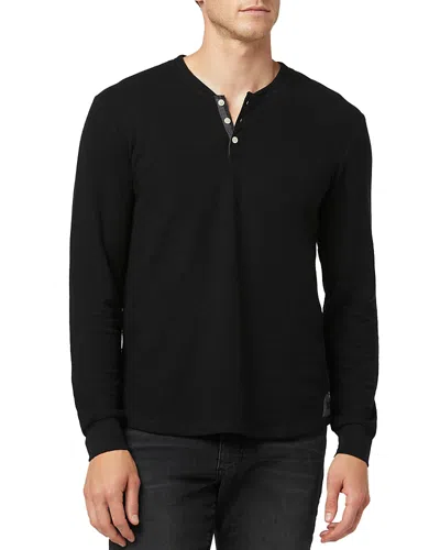 Joe's Jeans Dwight Essential Double Face Henley In Black