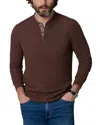 Joe's Jeans Dwight Essential Double Face Henley In Chocolate