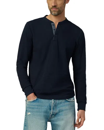 Joe's Jeans Dwight Essential Double Face Henley In True Navy