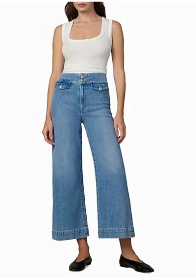 Joe's Jeans The Ellia High Rise Ankle Wide Leg Jeans In Attraction In Blue