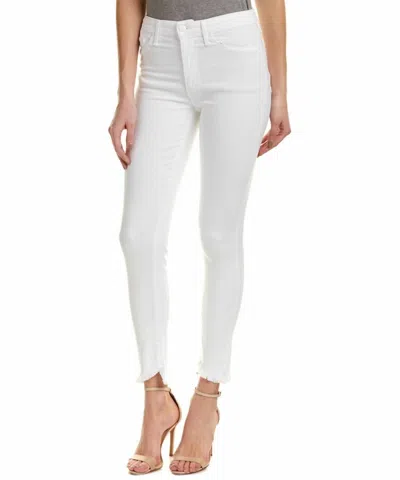 Joe's Jeans Flawless Ankle Slanted Raw Hem High Rise Skinny Jeans In White