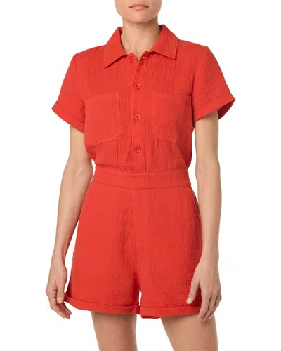 Joe's Jeans Gauze Romper In Red