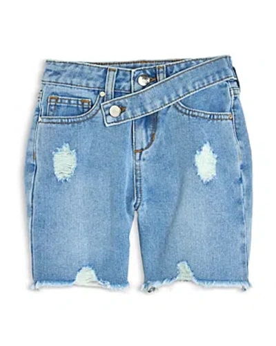 Joe's Jeans Girls' Celia Relaxed Fit Distressed Denim Shorts - Big Kid In Bracing Blue Wash