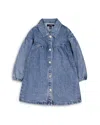 Joe's Jeans Girls' Long Sleeved Denim Shirt Dress - Little Kid, Big Kid In Multi