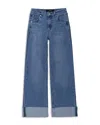 Joe's Jeans Girls' Mia Wide Leg Cuffed Jeans - Big Kid In Blue