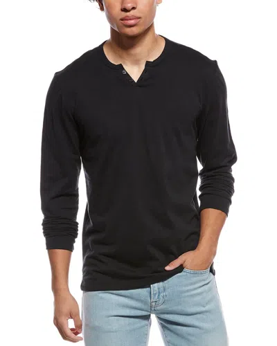 Joe's Jeans Henley T-shirt In Black
