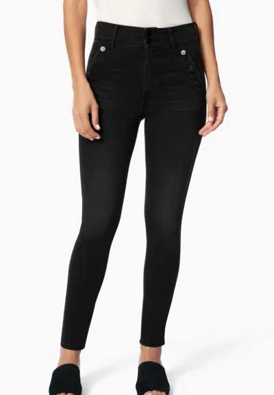 Joe's Jeans High Rise Button Jean In Alamo In Black