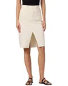 Joe's Jeans High-rise Front Slit Midi Skirt In Beige