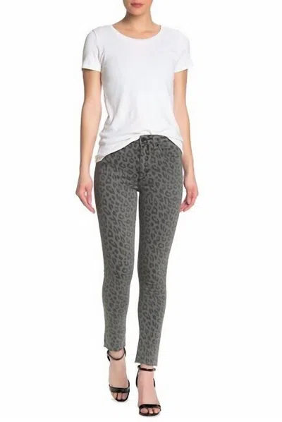 Joe's Jeans High Rise Leopard Print Skinny Jeans In Green