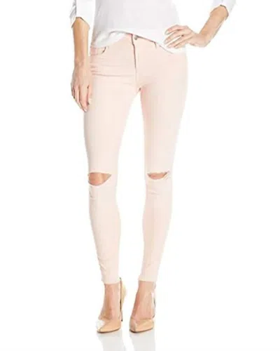 Joe's Jeans Icon Mid Rise Ripped Knees Skinny Jeans In Melon Pink In Multi