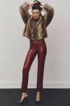 Joe's Jeans Joe's Jean Lyra Faux-leather Straight-leg Pants In Red