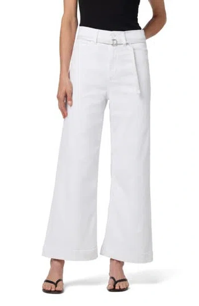 Joe's Jeans Ankle Crop Wide Leg Pants In White