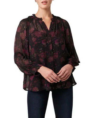 Joe's Jeans Arwel Shirred Georgette Blouse In Claudete Floral