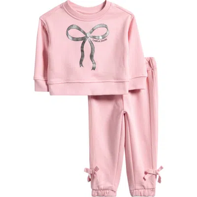 Joe's Jeans Babies'  Bow Pullover & Joggers In Pink