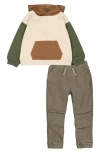 Joe's Jeans Colorblock Hoodie & Joggers Set In Green