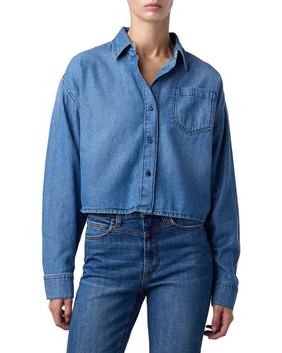 Joe's Jeans Cropped Denim Shirt In Blue