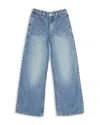 Joe's Jeans Girls' Bailey Palazzo Fit Wide Leg Jeans - Big Kid In Blue