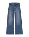 Joe's Jeans Girls' Bailey Palazzo Fit Wide Leg Jeans - Big Kid In Blue