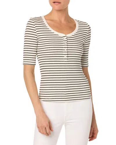 Joe's Jeans Henley Half Sleeve Top In Multi