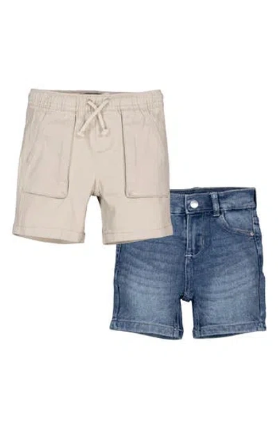 Joe's Jeans Kids' 2-pack Twill & Denim Shorts In Chateau Grey