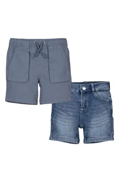 Joe's Jeans Kids' 2-pack Twill & Denim Shorts In Vintage Blue