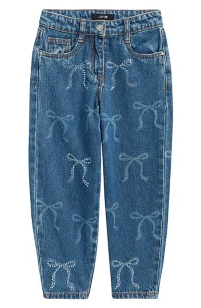 Joe's Jeans Kids' Bow Barrel Leg Jeans In Blue