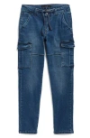 Joe's Jeans Kids' Brixton Drawstring Slim Straight Leg Cargo Jeans In Blue