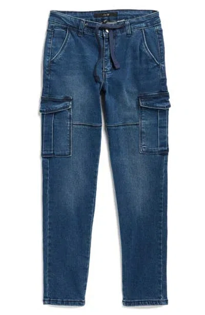 Joe's Jeans Kids' Brixton Drawstring Slim Straight Leg Cargo Jeans In Blue