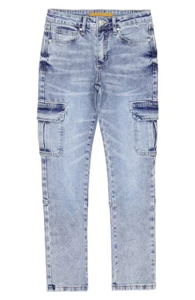 Joe's Jeans Kids' Brixton Slim Straight Leg Cargo Jeans In Bleach Wash