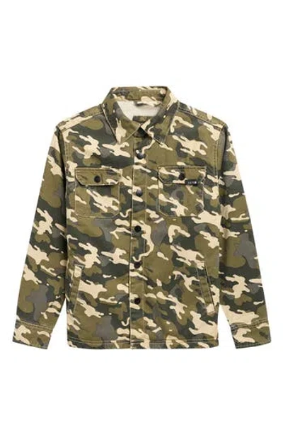 Joe's Jeans Kids' Camo Snap-front Jacket In Green