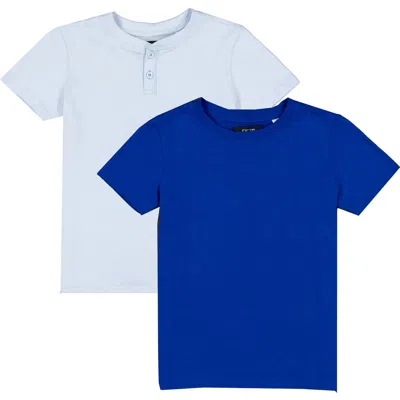 Joe's Jeans Kids' Crewneck & Henley Neck T-shirt Set In Blue