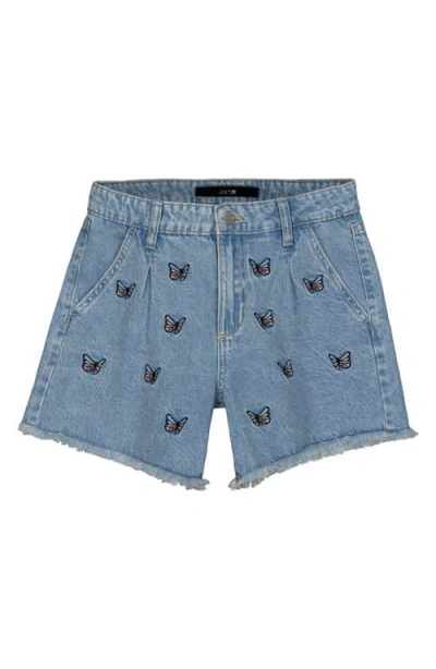 Joe's Jeans Kids' Embroidered Butterfly Denim Shorts In Blue