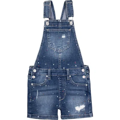 Joe's Jeans Kids' Emilia Paint Splash Denim Overalls In Medium Wash