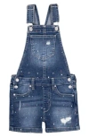 Joe's Jeans Kids' Emilia Paint Splash Denim Overalls In Medium Wash