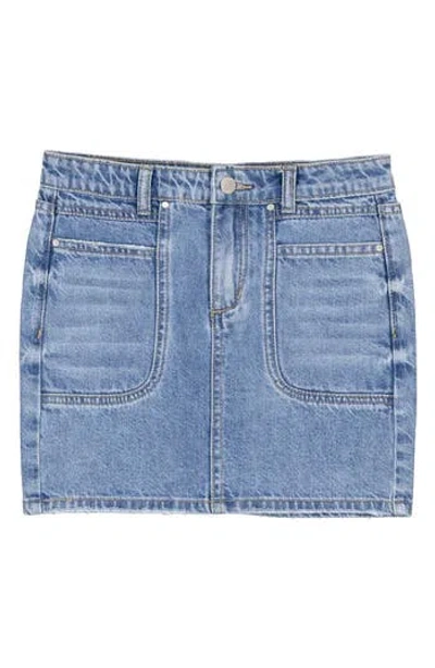 Joe's Jeans Kids' Front Yoke Denim Miniskirt In Blue