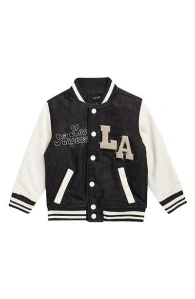 Joe's Jeans Kids' Los Angeles Varsity Jacket In Black