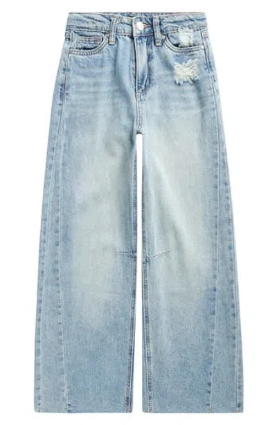 Joe's Jeans Kids' Mia Distressed Wide Leg Jeans In Blue