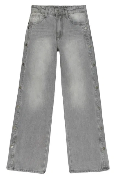 Joe's Jeans Kids' Mia Side Snap Wide Leg Jeans In Green