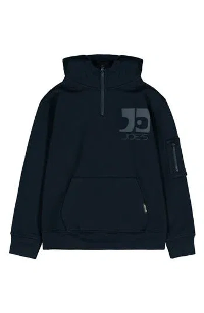 Joe's Jeans Kids' Quarter Zip Fleece Hoodie In Blue
