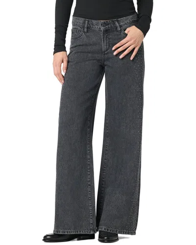 Joe's Jeans Low Rise Wide Leg Crystal Washed Black Jean