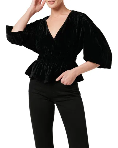 Joe's Jeans Mona Velvet Wrap Top In Black