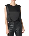 Joe's Jeans Satin Top In Black
