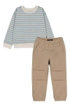 Joe's Jeans Striped Pullover & Cargo Pants Set In Blue